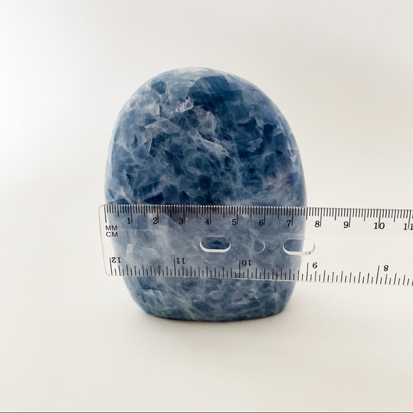 Blue Calcite Free Form Mineral Decor - Picture 13 of 14